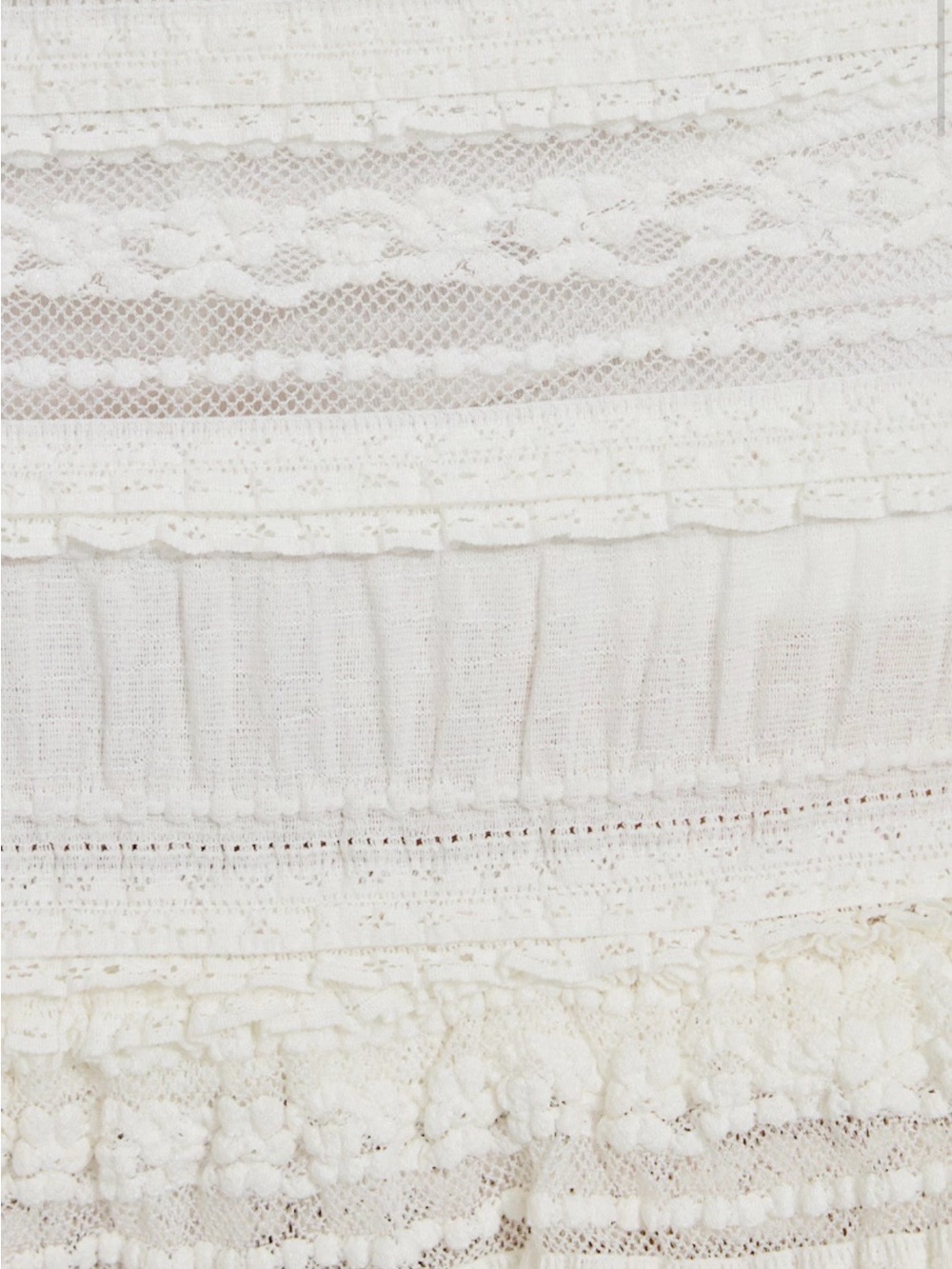White Ruffled Mini Skirt - Picture 5 of 9
